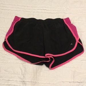 Xersion Semi Fitted Black and Pink Workout Shorts